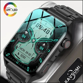2023 NFC Smart Watch Menn AMOLED HD-Skjermen Alltid Vise Klokkeslettet for Bluetooth-Ring Vanntett Smartwatch Kvinner For Android Apple