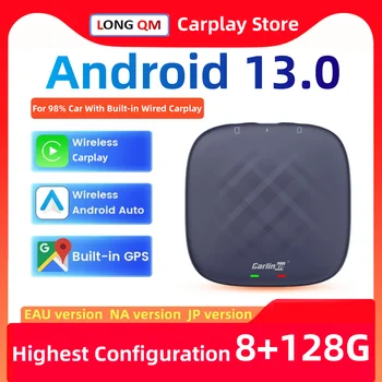 2023 CarlinKit Trådløs CarPlay Ai-Boksen Android 13 QCM665 6125 Mini Android Auto Trådløs Adapter 8 GB+128 GB For Kablet CarPlay Bil