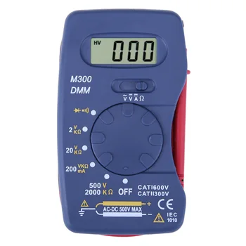 Ultra-tynn Digitalt Multimeter M300 Mini Pocket Integrert Multimeter AC/DC Ammeter Voltmeter Ohmmeter Batteri Kapasitet Test Verktøy