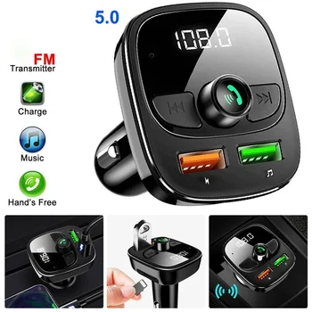 Trådløs Bluetooth Bil Fm-Sender Radio Håndfri-Dual Usb Lader Adapter LED Digitale Display Aux Trådløse FM-Modulator