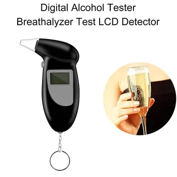 Håndholdt Digital Alkohol Ånde Tester Breathalyzer Analyzer LCD-Detektor Alkohol Tester Med 4 Pust Inhalator Sak