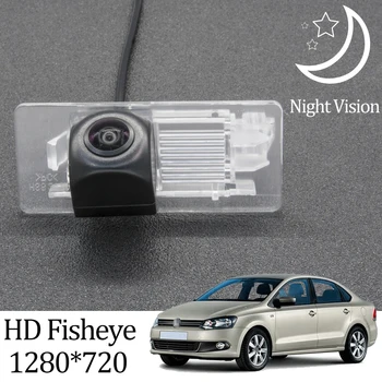 Owtosin HD 1280*720 Fisheye ryggekamera For Volkswagen VW Polo Sedan Bilen Bilen Omvendt Backdup Parkering Tilbehør