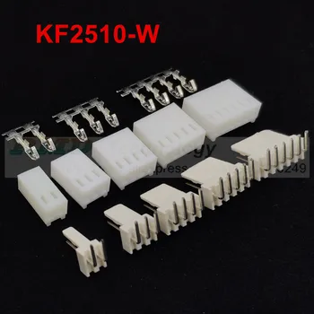 50sets/mye KF2510 -2-12W,50pcs høyre vinkel Pin header + 50pcs bolig + 50sets terminal pin-2.54 mm-kontakt 2,3,4,5,6,7,8-12p