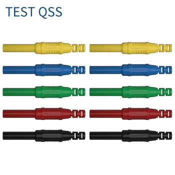 QSS 10PCS 4MM Banana Plug Kvinnelige Socket Kobber skjøteledning Kontakt DIY Elektrisk Kontakt Q. 10051