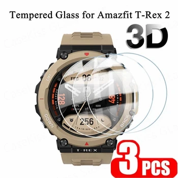 3Pcs Herdet Glass for Huami Amazfit T-rex 2 Trex Pro Screen Protector Glass Smartwatch Amazfit T Rex2 Dekke Film Tilbehør