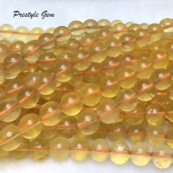 Meihan Engros (1strand/set) A++ naturlig Gule Fluorite jevn runde løse perler for å lage smykker armbånd design DIY