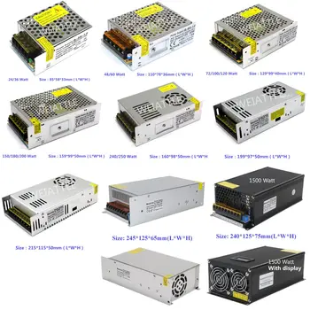 Bytte Strømforsyning Lys Transformator AC 110 V 220 V DC 5V, 12V-24V, 36V 48V 60 W Strømforsyning Adapter For Led Strip CCTV
