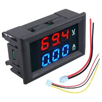 DC 0-100V 10A Digitalt Voltmeter Ammeter Dual Display Spenning Detektor Gjeldende Meter Panel Ampere Volt Måle 0.28