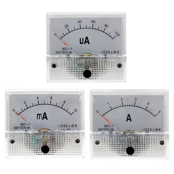 85C1 Ammeter dc Analog Gjeldende Meter Panel Mekanisk pekertypen 1/5/10/20/30/50/100/200/300/500mA En