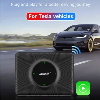 Carlinkit Trådløs CarPlay Dongle Apple Bilen Spille Trådløst Android Auto-Adapter For Tesla Model 3 Y-BT-Wifi Koble Spotify Waze