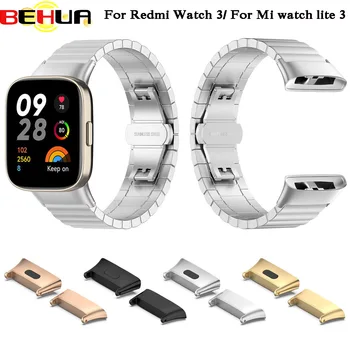 BEHUA Metall-Kontakt For Xiaomi Mi Se lite 3 Smartwatch Rustfritt Stål Stropp-Adapter For Redmi Se 3 Band Kontakt Hodet