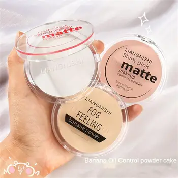 Olje-kontroll Ansikt Pulver 7 Farger, Matt Makeup Kompakt Pulver Usynlige Porer Vanntett Concealer Pulver Innstillingen KoreanCosmetics
