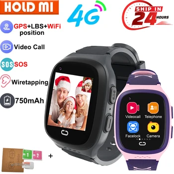 4G Barn Smart Watch GPS Wifi videoanrop SOS Tracker IP67 Vanntett Barnas Smartwatch Kameraet VS Y95 A36E 4G