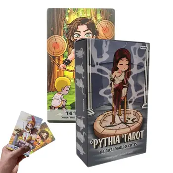 Nye Tarot-Kort Pythia Tarot-Kort For Nybegynnere Med 4 Ekstra Kort Tarot-Kortstokk Med Manuell Spåing Spådom Brettspill