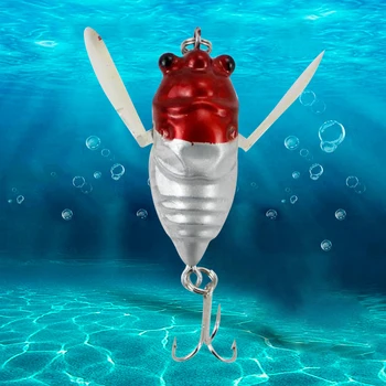 Plastisk, Hard Cicada Lokke Jig Kroker 5cm 6g Cicada Fiske Lokke Topwater Flytende for Saltvann Insekt Swing Utstyr Tilbehør