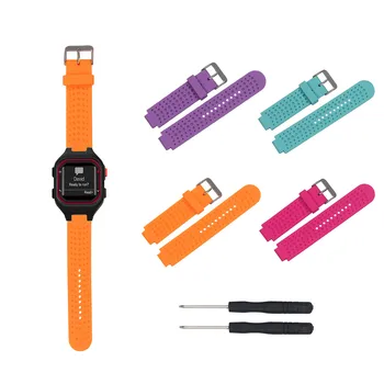 For Garmin Forerunner 25 Silikon Fitness Sport Wristbands Erstatning Solid Farge Silikon Se Band Justerbart Armbånd
