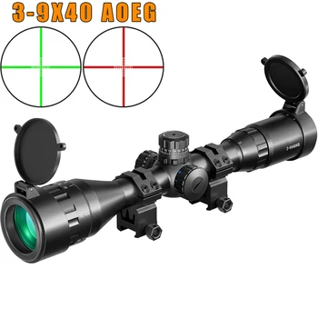 3-9x40 6-24X50 AOEG Rifle Omfang Optikk R4 Reticle Trådkorset Pistol Omfang Kompakt Riflescope Rask Sikte Syn med 11/20mm