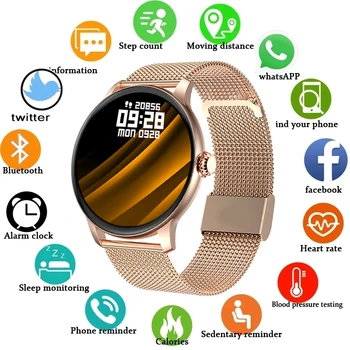 LIGE 2022 Nye Smart Watch Kvinner Bluetooth-Anrop Se IP67 Vanntett Sport Fitness Se for Android IOS Kvinner Smart Watch 2022
