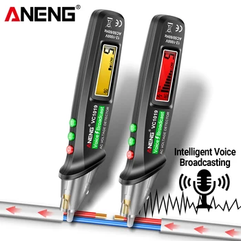 ANENG VC1019 Intelligent Voice Broadcast Tester Penn 12V-1000V Infrarød Sensor Lokalisering Spenning Tester Elektrisk Ledning Detektor