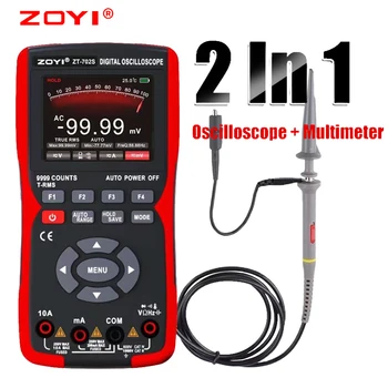 ZT 702s 2in1 Digitale Oscilloskop Multimeter 9999 Teller Multimetro Meter 48M/S Bølgeform Lagring av Data og ZT-Y er et Multimeter