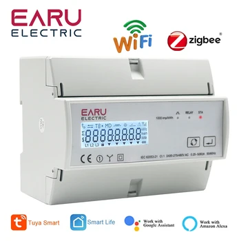 Tuya Wi-fi ZigBee Tre Fase To-veis Toveis Energi KWh-Måleren Overvåke Wattmeter Støtter Modbus RTU 3*85/190V eller 230/400VAC