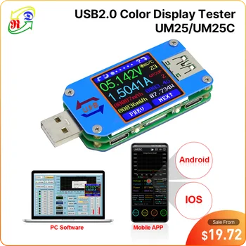 RD UM25 UM25C for APP-USB 2.0 Type-C LCD-Voltmeter ammeter spenning strøm-måleren batteriet lade opp usb-Tester