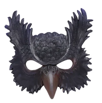 Carnival Ny Sminke, Kostyme Rekvisitter grenseoverskridende Atmosfære Ballen Party Dress Up Owl Maske Wing Dragon Sett
