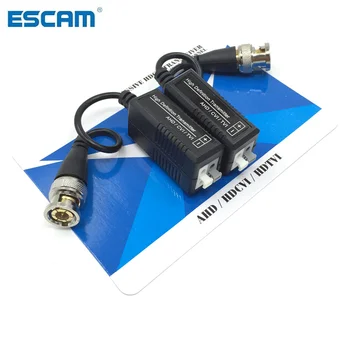 ESCAM HD CCTV Via Tvunnet Par Adapter 720P HD-CVI/TVI/AHD Passiv Video Balun Mannlige BNC til UTP Cat5/5e/6 Nettverk Kamera