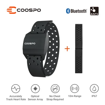 CooSpo Arm pulsmåler håndstropp Bluetooth 4.0 ANT+ - Armbånd Optisk Fitness Smart Sensor For Garmin sykkelcomputer med Wahoo