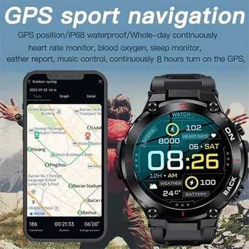 2023 Nye GPS-Smart Watch Sport Fitness Armbånd Samtale Påminnelse hjertefrekvens Vanntett IP68 Smartwatch For Menn Android IOS Klokker