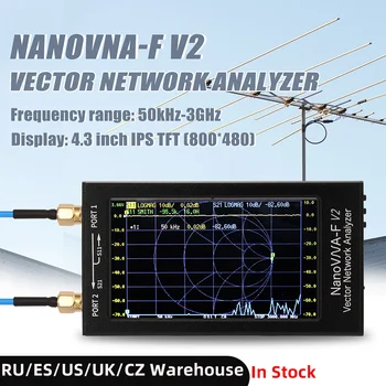 NanoVNA-F V2 Vektor Network Analyzer 4.3 Tommers IPS LCD-Skjerm Spectrum Analyzer S-A-A-2-Antenne Analyzer Kort Bølge HF VHF-UHF