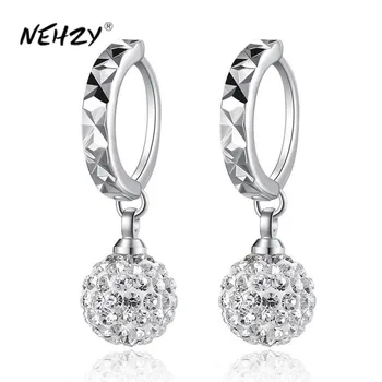 NEHZY 925 silver needle Nye kvinners mote med høy kvalitet smykker zirkon Shambhala Crystal ball enkel retro øredobber