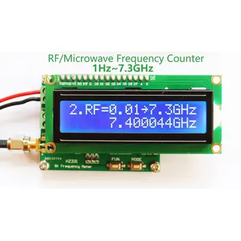 1 hz - 7.3 GHz Mikrobølgeovn Frequency Counter Radio RF-Frekvens Meter 500KHz Puls Multi-Modul
