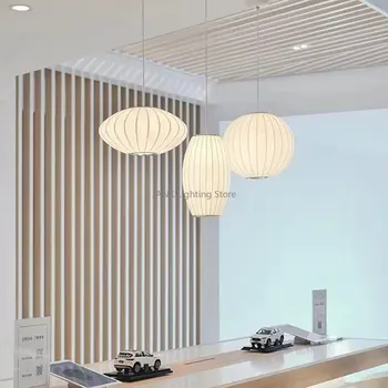Italia designer silke hvit taklampe for servering kjøkken øy Soverom rommet hotell-lobbyen LED E27 Huset innendørs belysning innredning