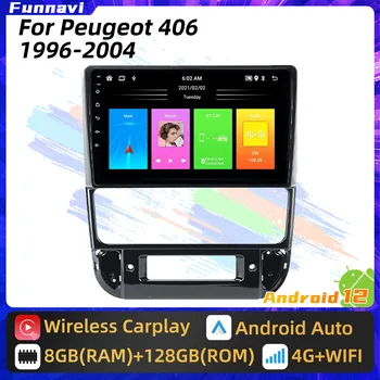 Autoradio Multimedia for Peugeot 406 1994-2005 2 Din Android Radio Carplay bilstereo GPS-Navigasjon hovedenhet Android Auto WI-fi