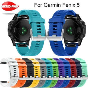 12 farger Myk Silikon Erstatning armbånd Se Bandet armbånd stropp for Garmin Fenix 5 For Smart Watch 22mm håndleddet band stropp
