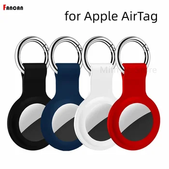 for Apple Airtag silikon beskyttende etui med nøkkelring for airtag tracker accessoreis Vanntett Anti-mistet Holderen silikonetui